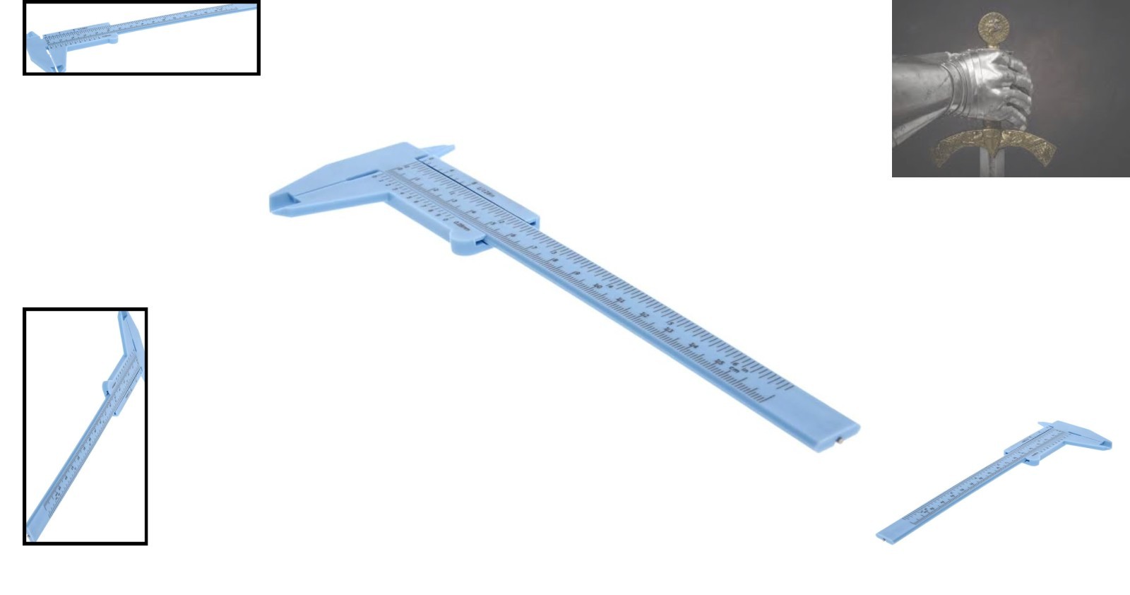 Precision Vernier Caliper 150mm - Durable Plastic Measuring Tool Blue