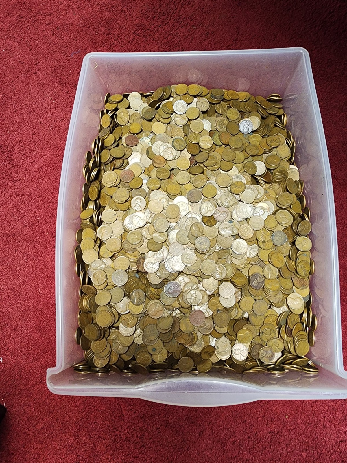 Large Lot Of Unsorted Wheat Pennies