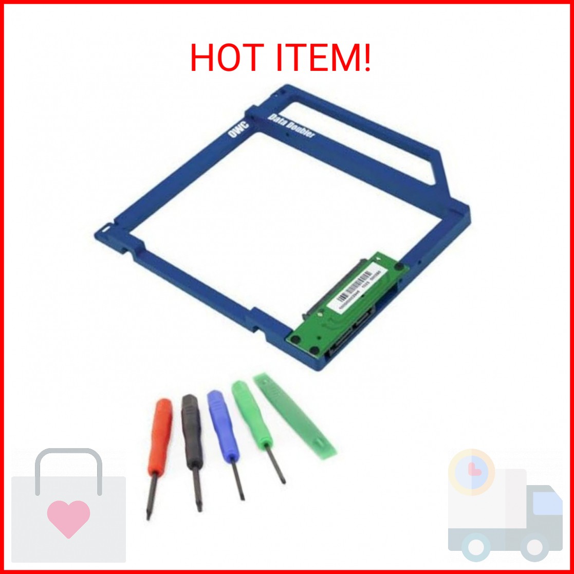 OWC Data Doubler, Optical to SATA HD Converter Bracket Solution for Mac Laptops,