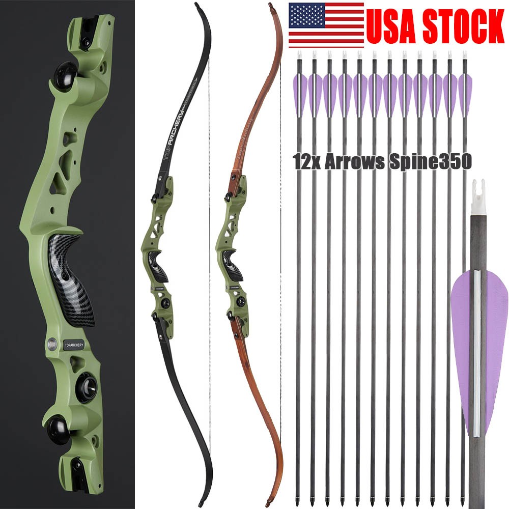 62" ILF Recurve Takedown Bow 25-60lbs Archery Hunting Arrow Shooting Competition