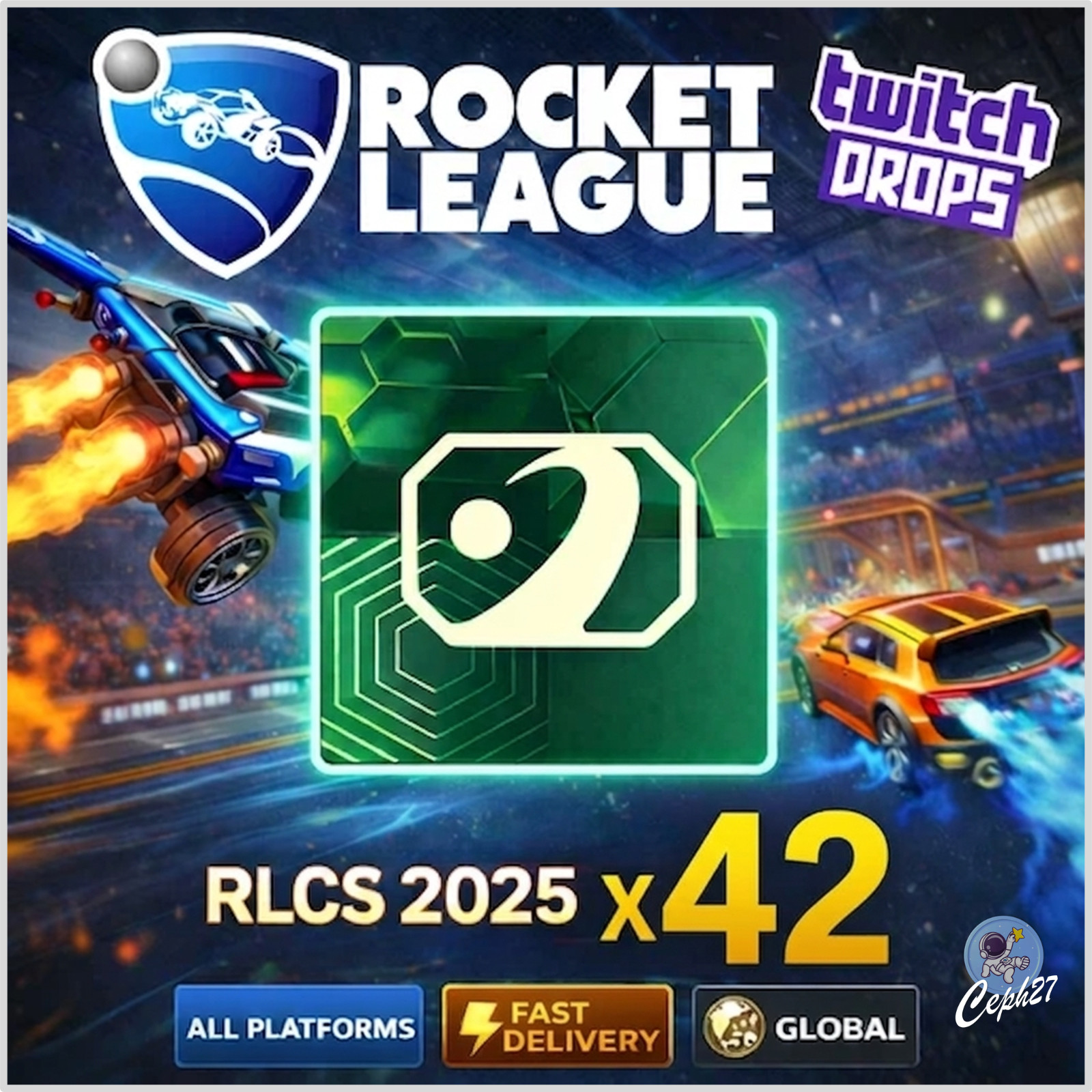 Rocket League Twitch Drops - 42 Items/Packs