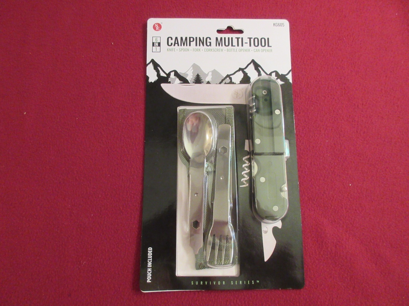 6-IN-1 Camping Multi-Tools with Carrying Case Factory sealed New