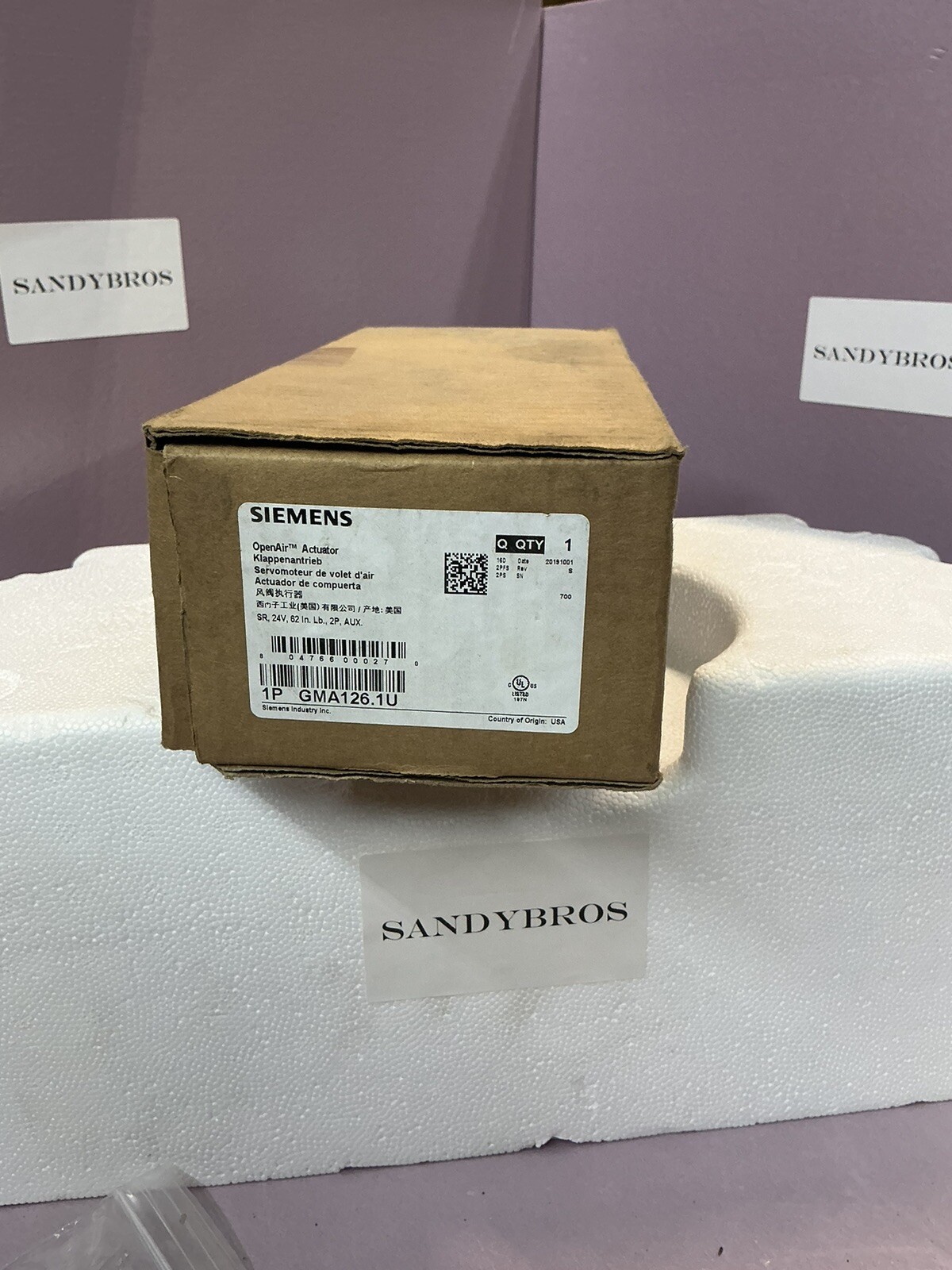 Siemens 1P GMA126.1U OpenAir Damper Actuator