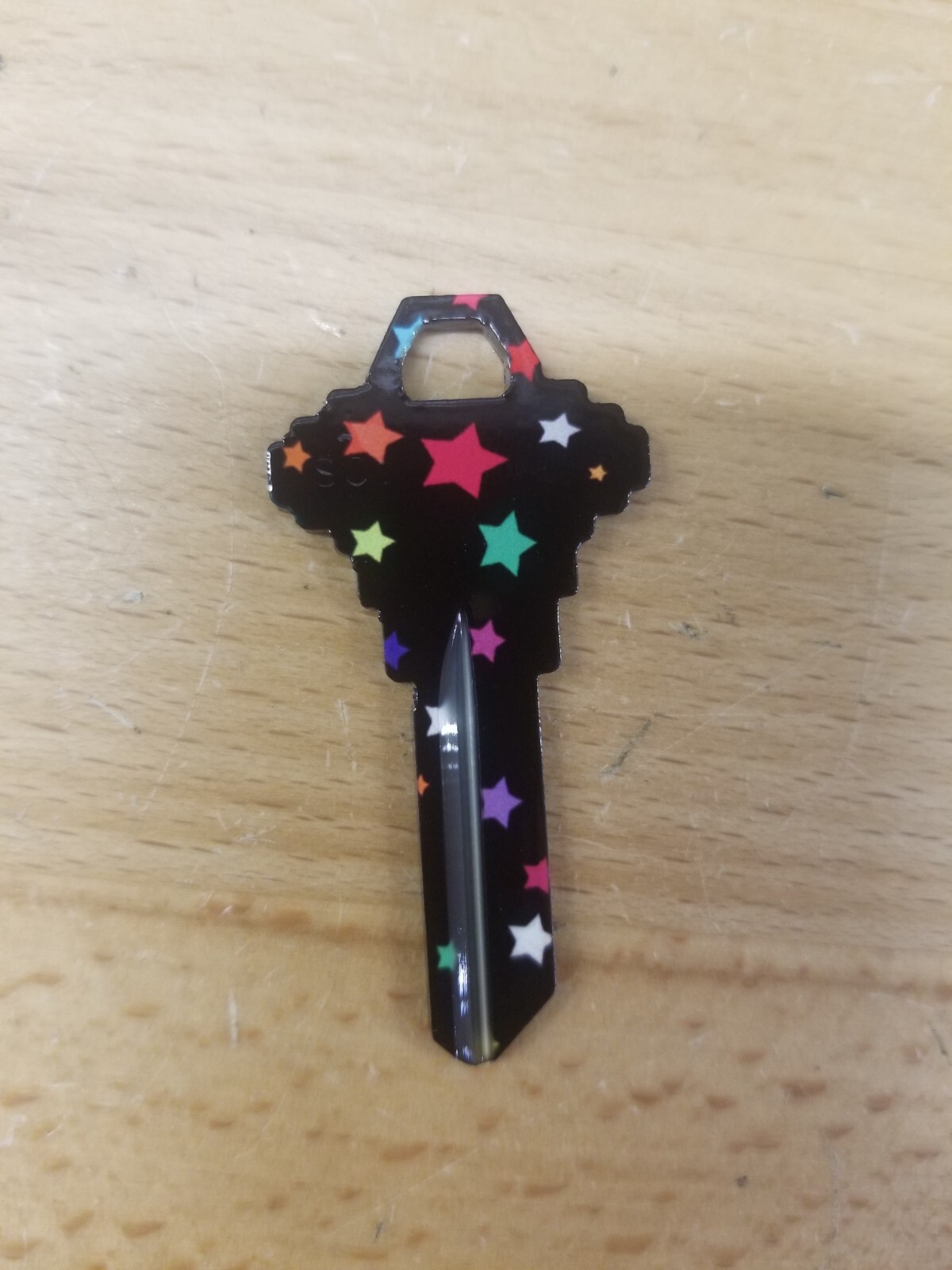 RAINBOW STARS PRINTED SCHLAGE SC1 KEYBLANK - READ DETAILS BELOW