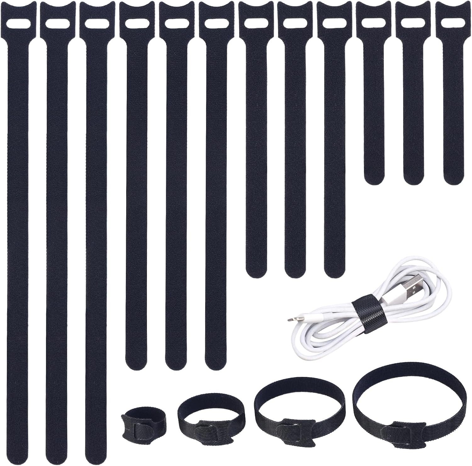 Versatile 200PCS Reusable Cable Ties: 4-10 Inch Adjustable Organization Solution