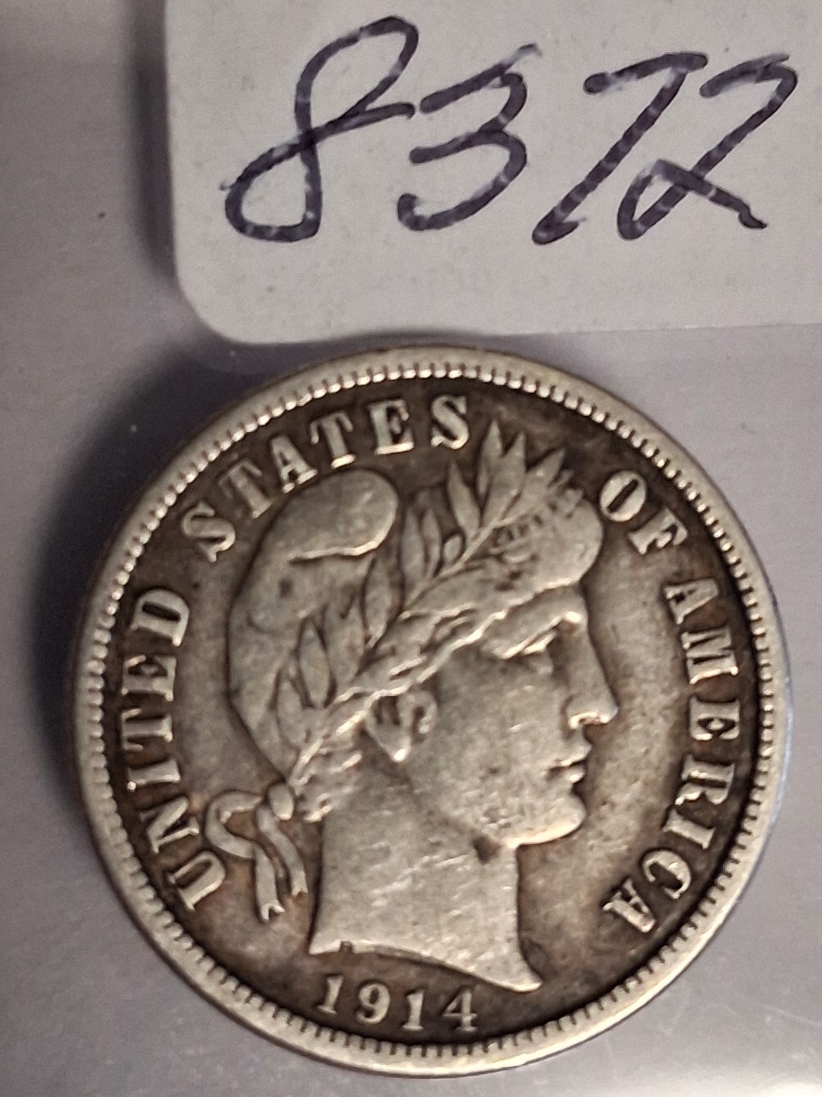 1914 P BARBER DIME - VERY NICE CONDITION FOR ITS AGE !!!