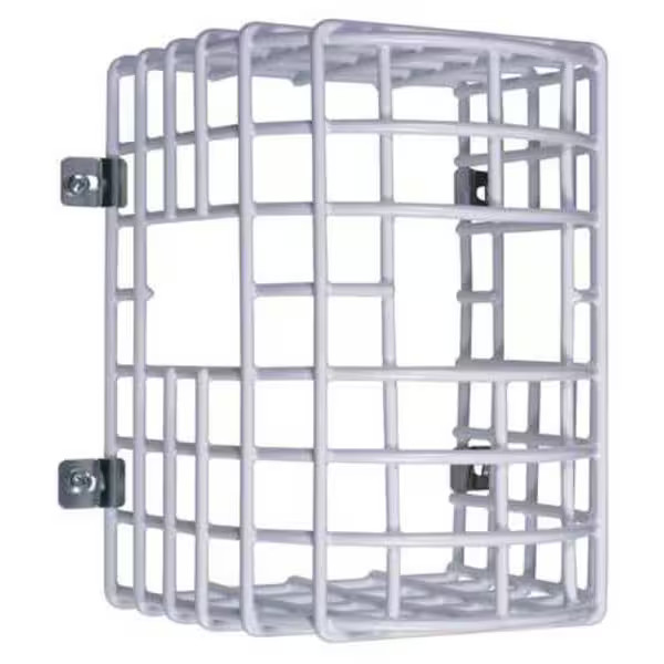Wire Guard, White Steel, 6 in x 6 in, For Use With Beam Smoke Detector DS240 &