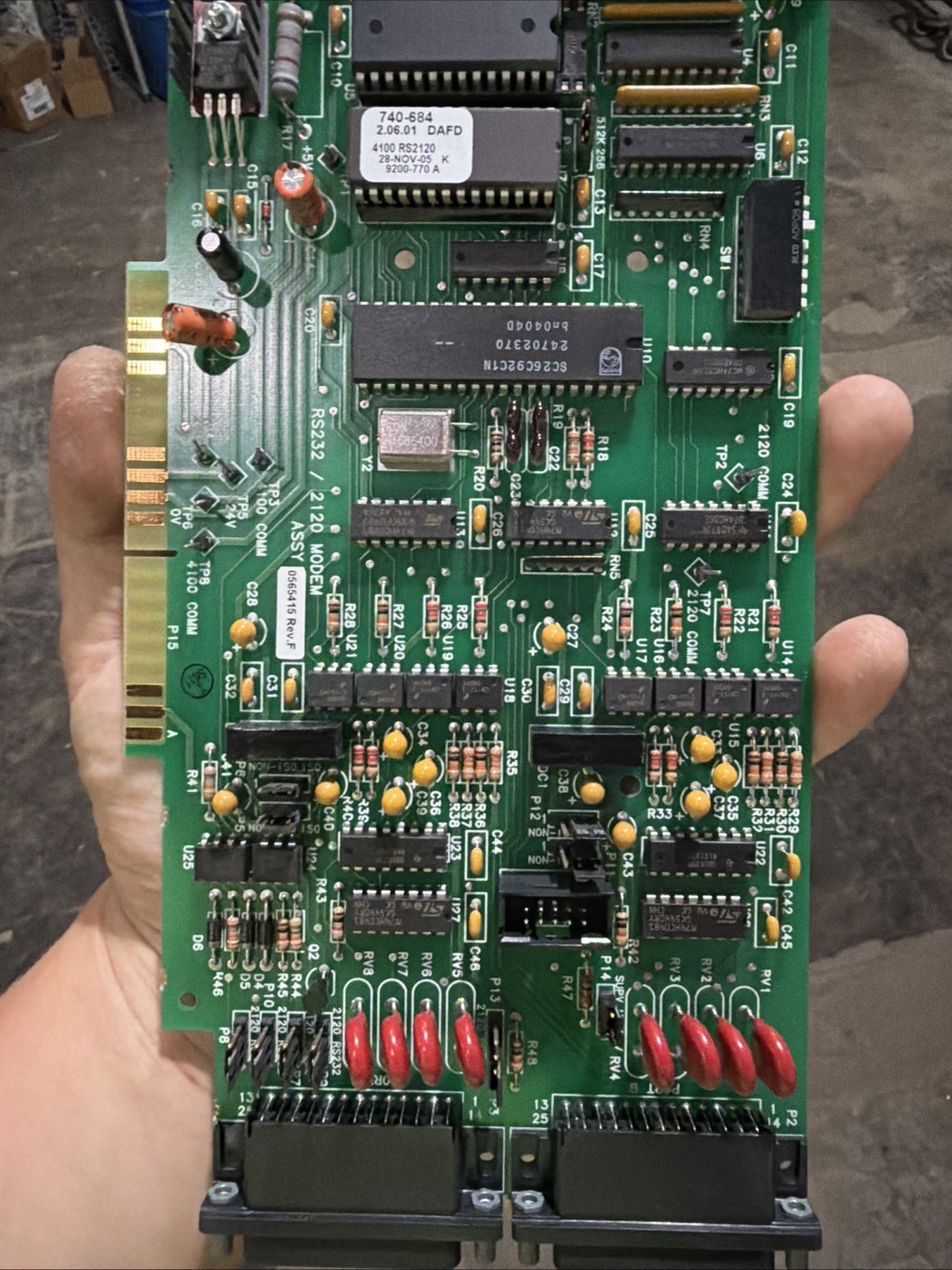 4100-6038 0565415 SIMPLEX DUAL RS232 INTERFACE FIRE ALARM CARD SL NO K060100078