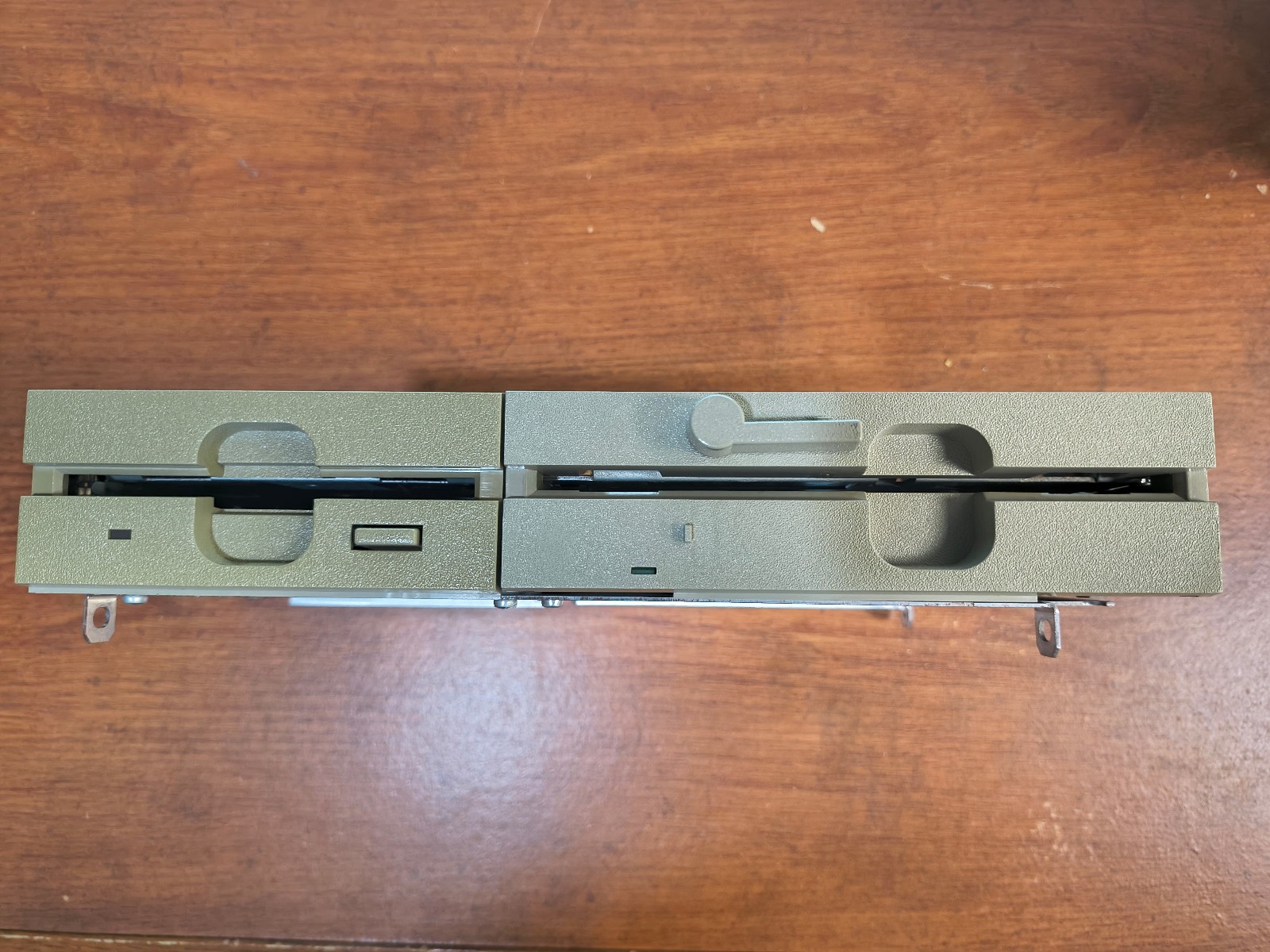 Mitsumi Internal 3.5 & 5.25 Floppy Disk Drives (CONNECTED w/Plate) *UNTESTED*