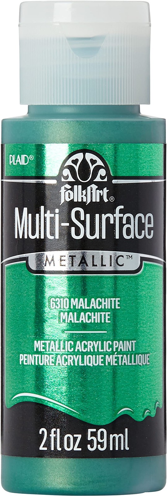 FolkArt Multi-Surface Metallic Paint 2 Fl Oz (Pack of 1), Malachite