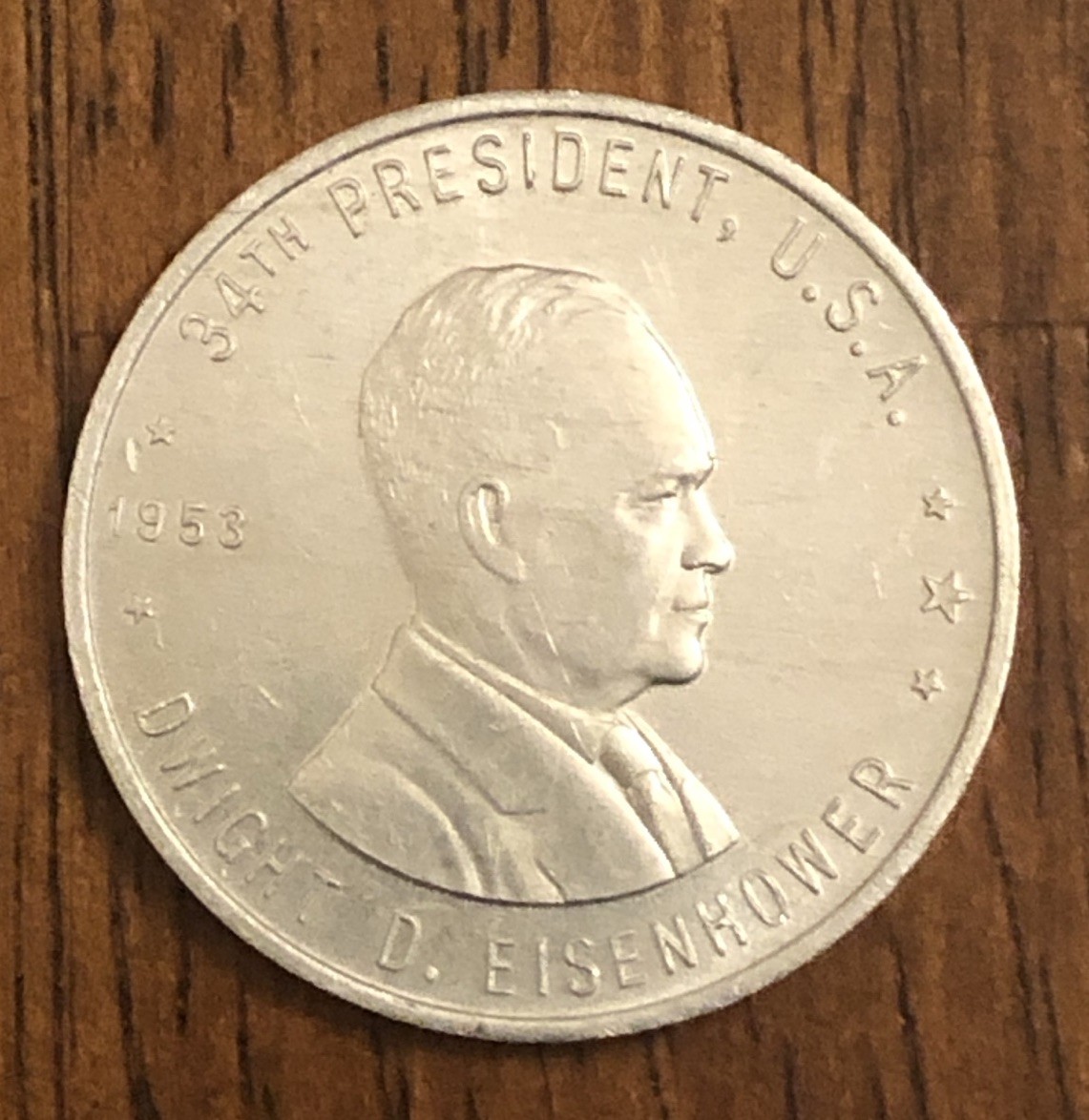 34th President Of The U.S. Dwight D. Eisenhower Aluminum Coin (A1)