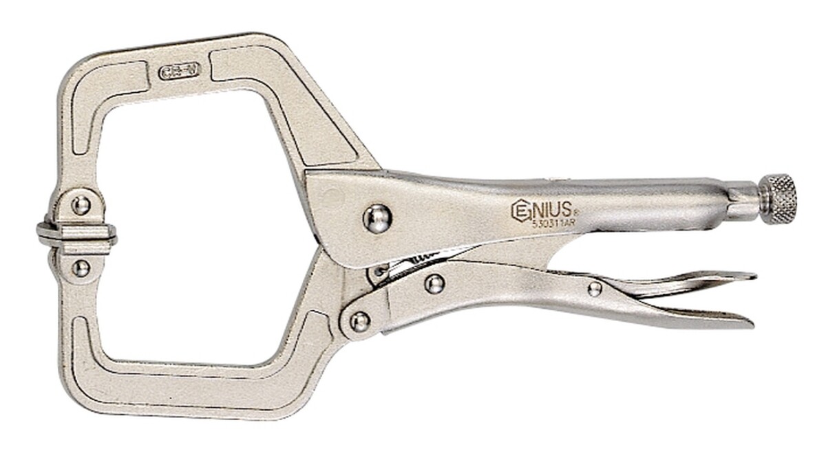 Genius Tools Locking "C" Clamp w/ Swivel Pads, 280mmL - 530311AR