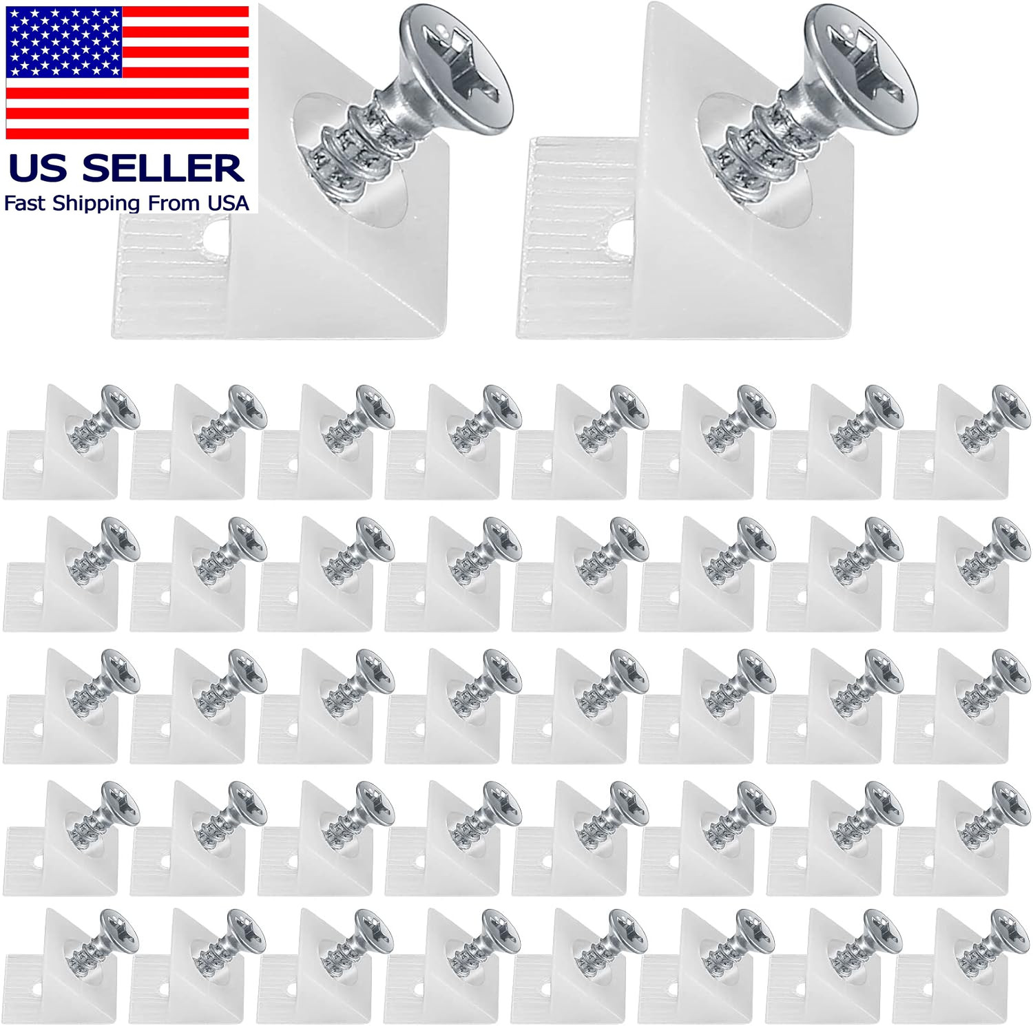120 Pcs Drawer Wedges with Screws, Drawer Bottom Support Brackets, Fixing Mendin