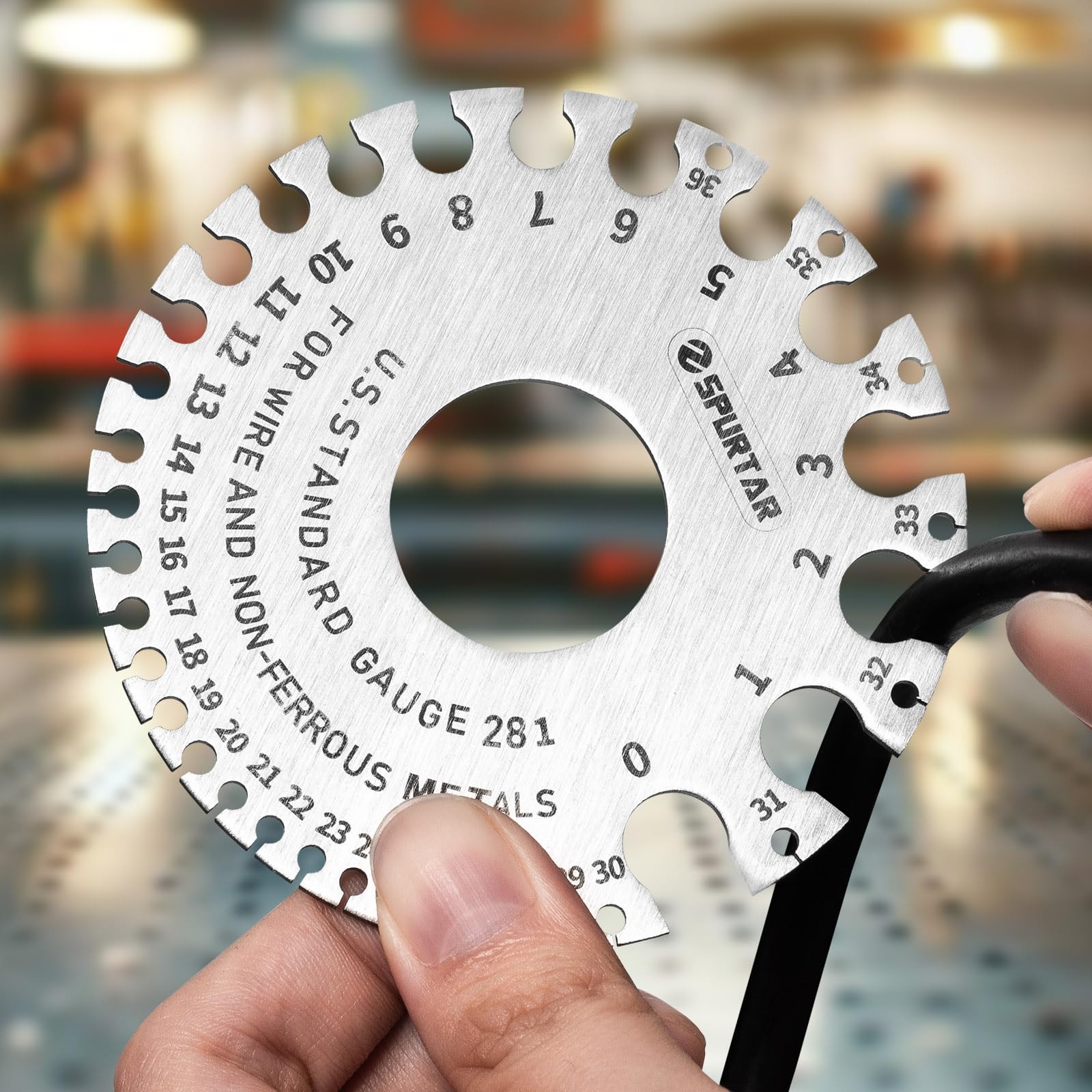 Spurtar Dial Indicator with Magnetic Base + 3pcs Wire Gauge Measuring Tool