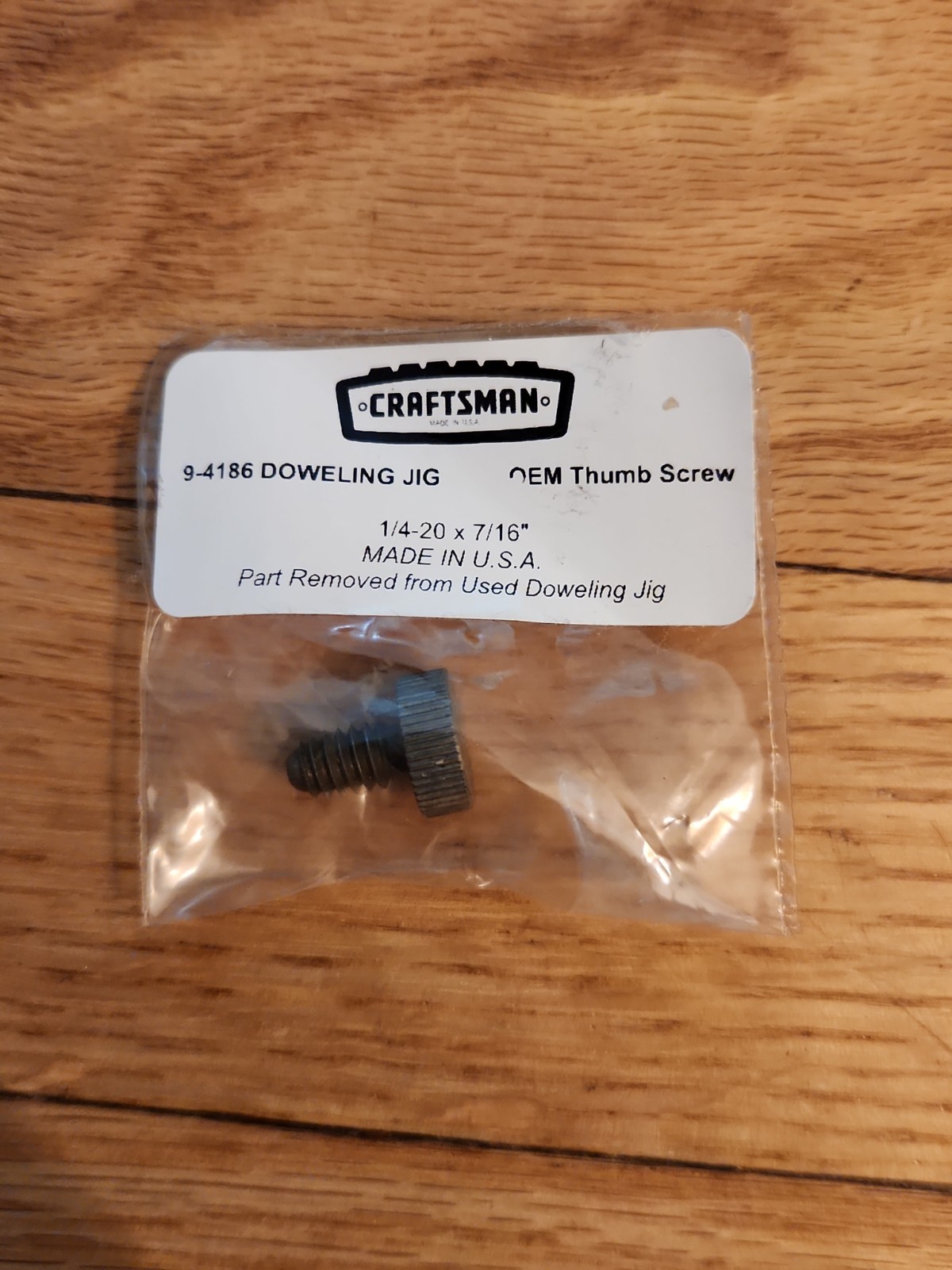 Craftsman Doweling Jig 9-4186 OEM Thumbscrew