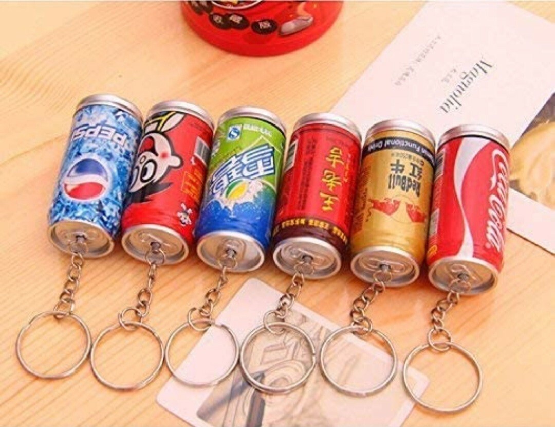 Can Shape Beverage Design Telescopic Pen Key chain Set of 12 Piece Gift for Kids