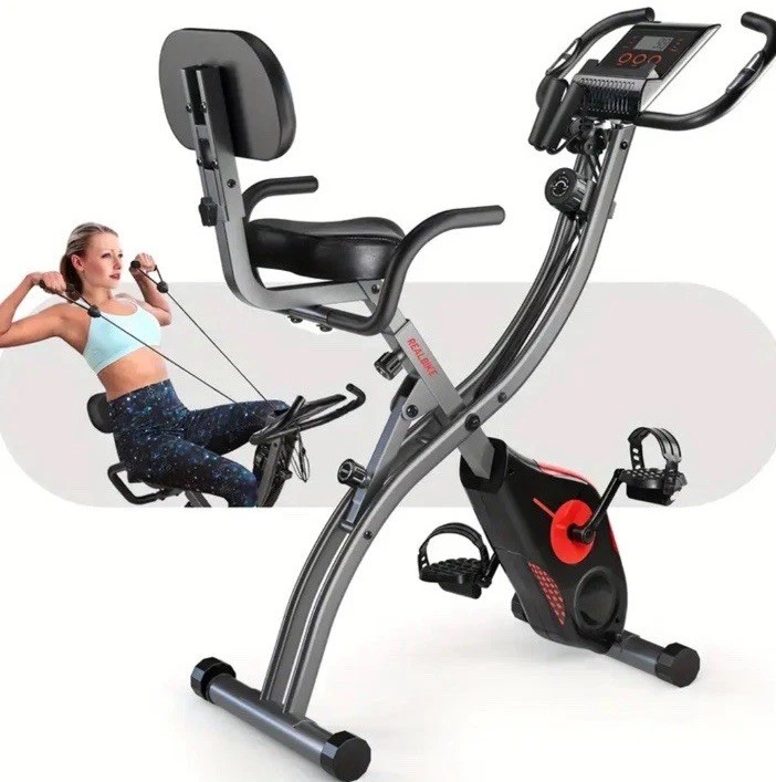 Multifunctional Home Gym Equipment Folding Exercise Bike WithMagnetic Resistance