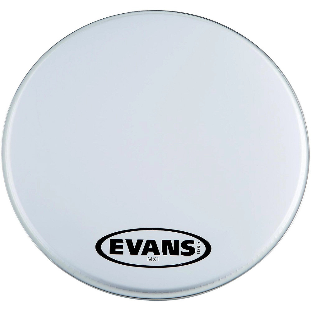 Evans MX1 White Marching Bass Drum Head 16 in.