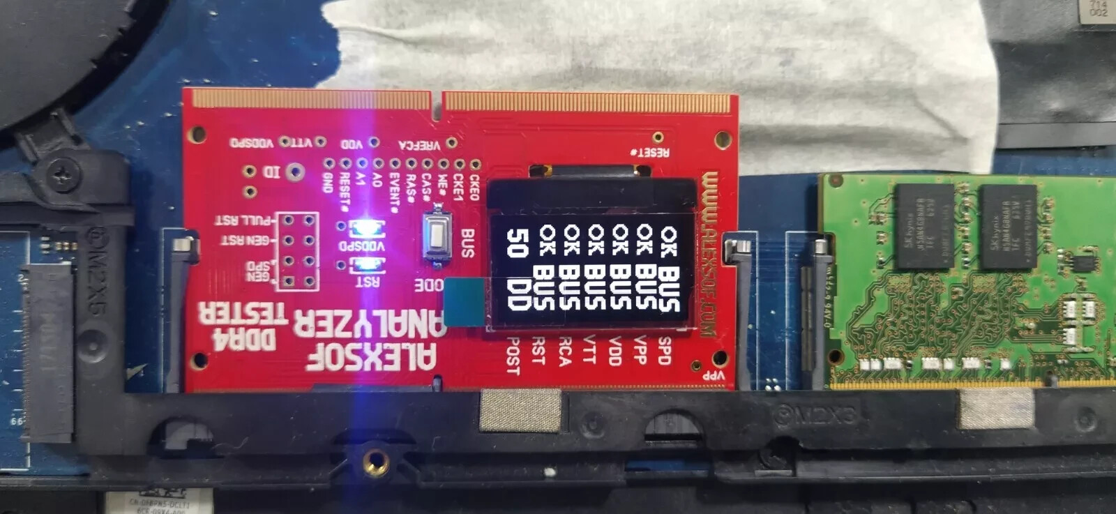 DDR4 +DDR3 LAPTOP RAM VOLTAGE TESTER measuring voltages,POST codes activities