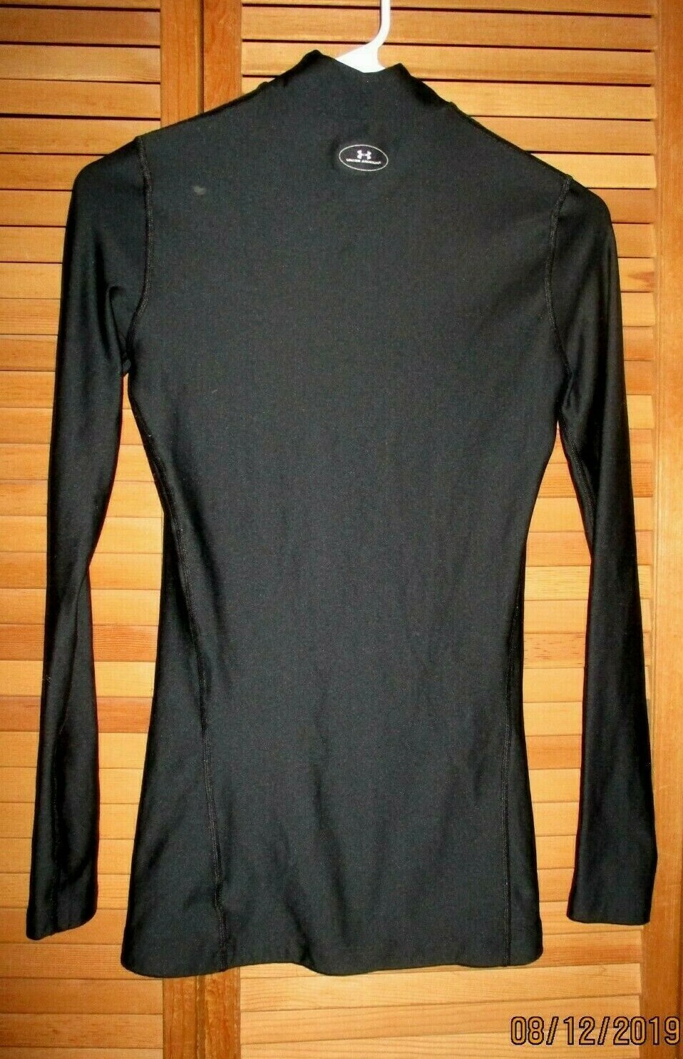 MENS UNDER ARMOUR COMPRESSION LONG SLEEVE TOP--BLACK--SIZE SMALL