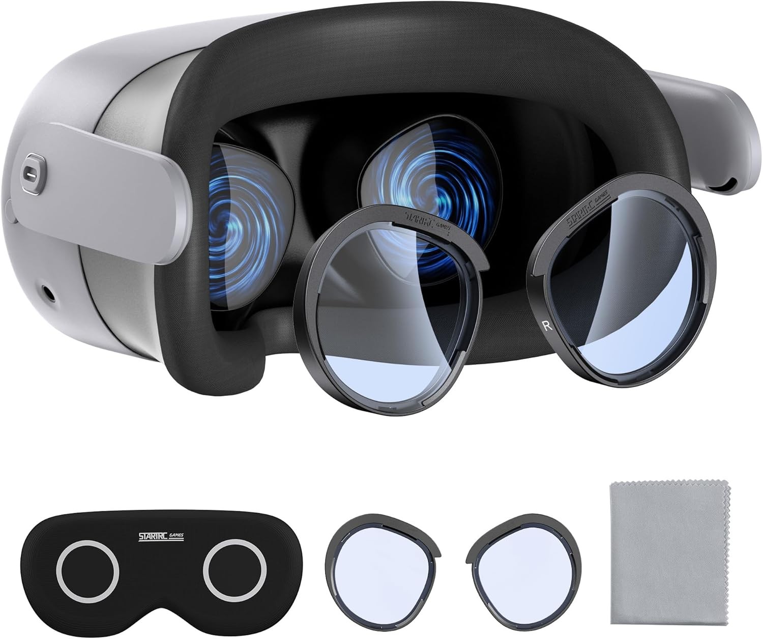 Lens Protector Set with Blue Light Blocking Glasses for Oculus Quest 3S/Quest 2