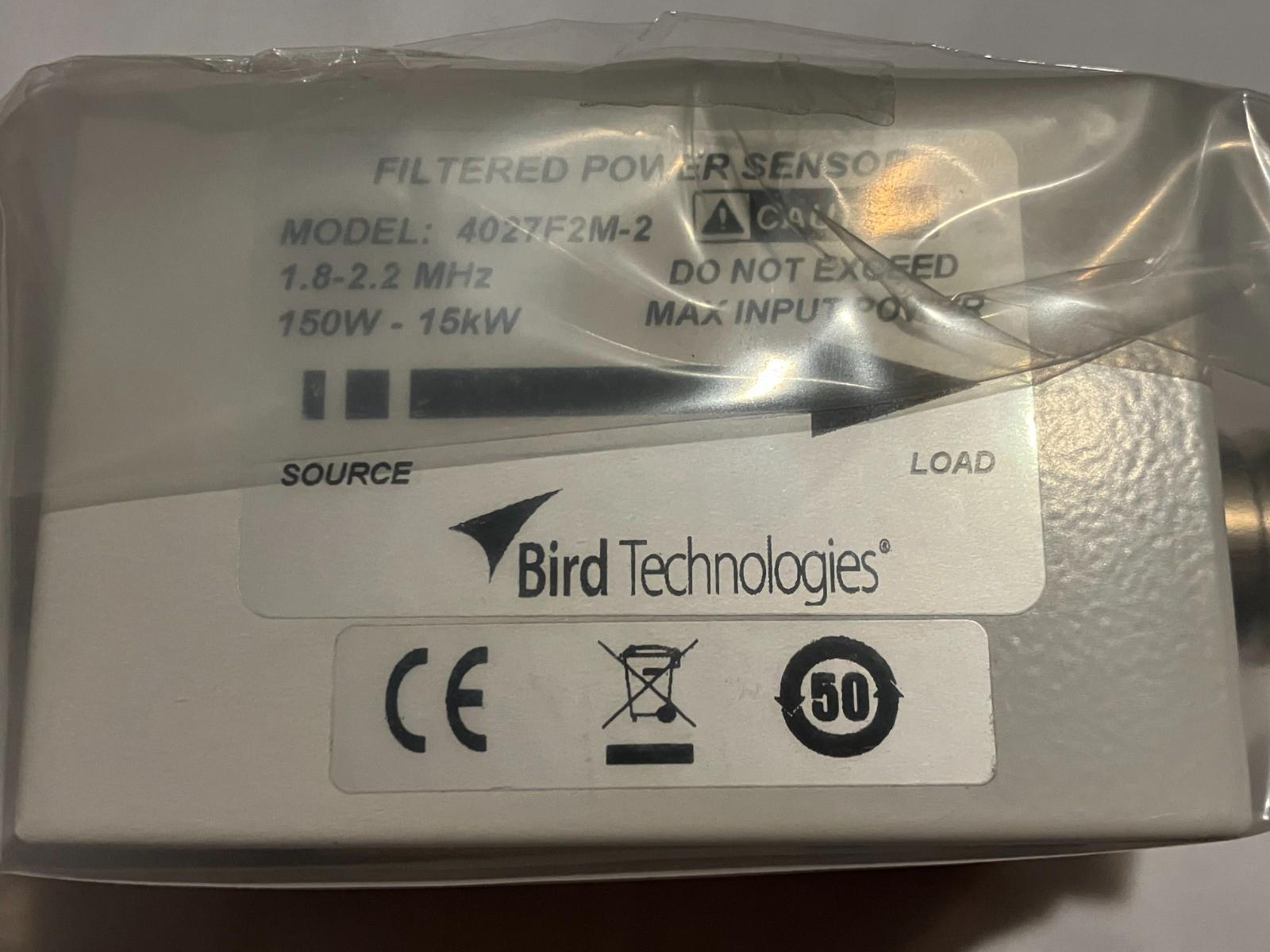 Bird Electronic 4027F2M-2 RF Power Sensor 1.8-2.2 MHz @ 150W-15kW (NEW)
