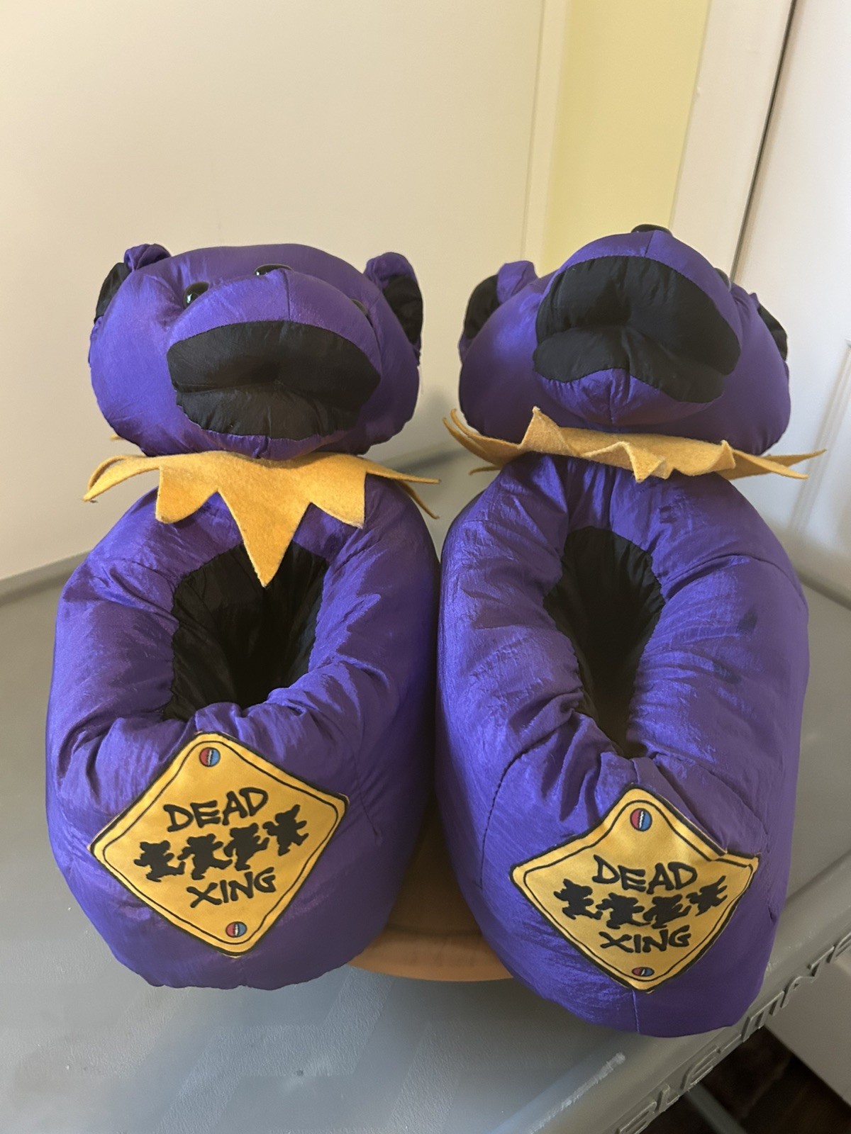 Vintage Grateful Dead Purple Bear Slippers Rare Size large 1995  (Gently loved)