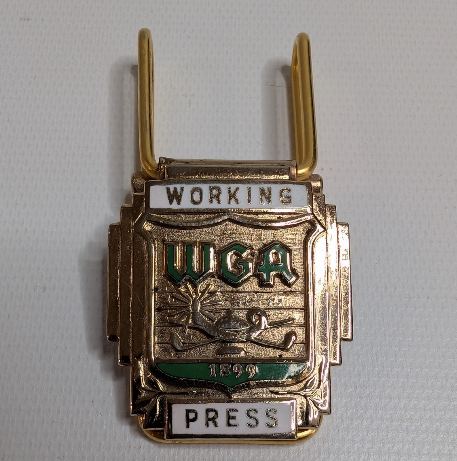 Vintage World Golfers Association Money Clip - 1950's Working Press Keepsake