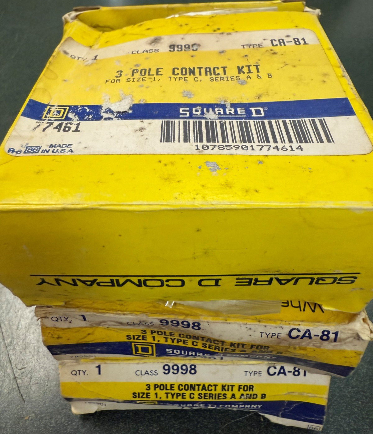 Square D # 77461 3 Pole Contact Kit CA-81 Class 9998