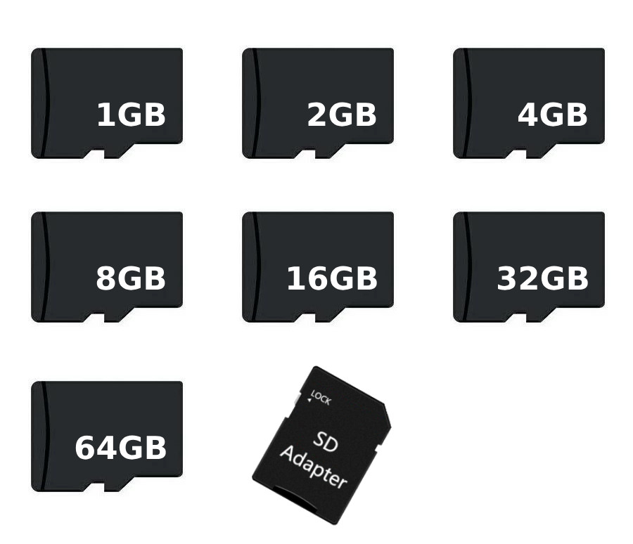 Micro SD SDHC SDHX Memory Card 1GB 2GB 4GB 8GB 16GB 32GB 64GB Adapter TF Card