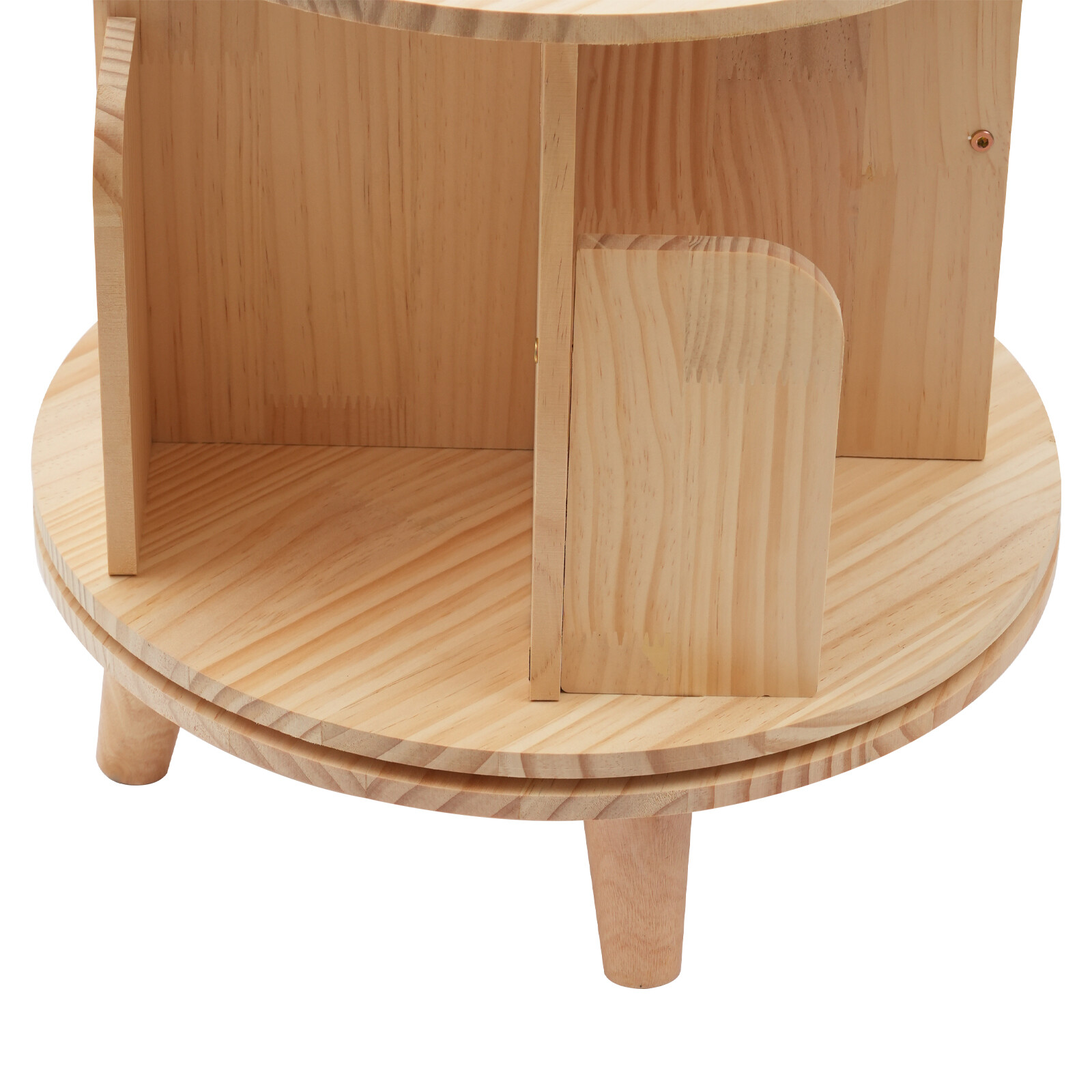 Bookshelf Organizer 360° Rotating Bookcase Storage Shelf Rack Floor Standing