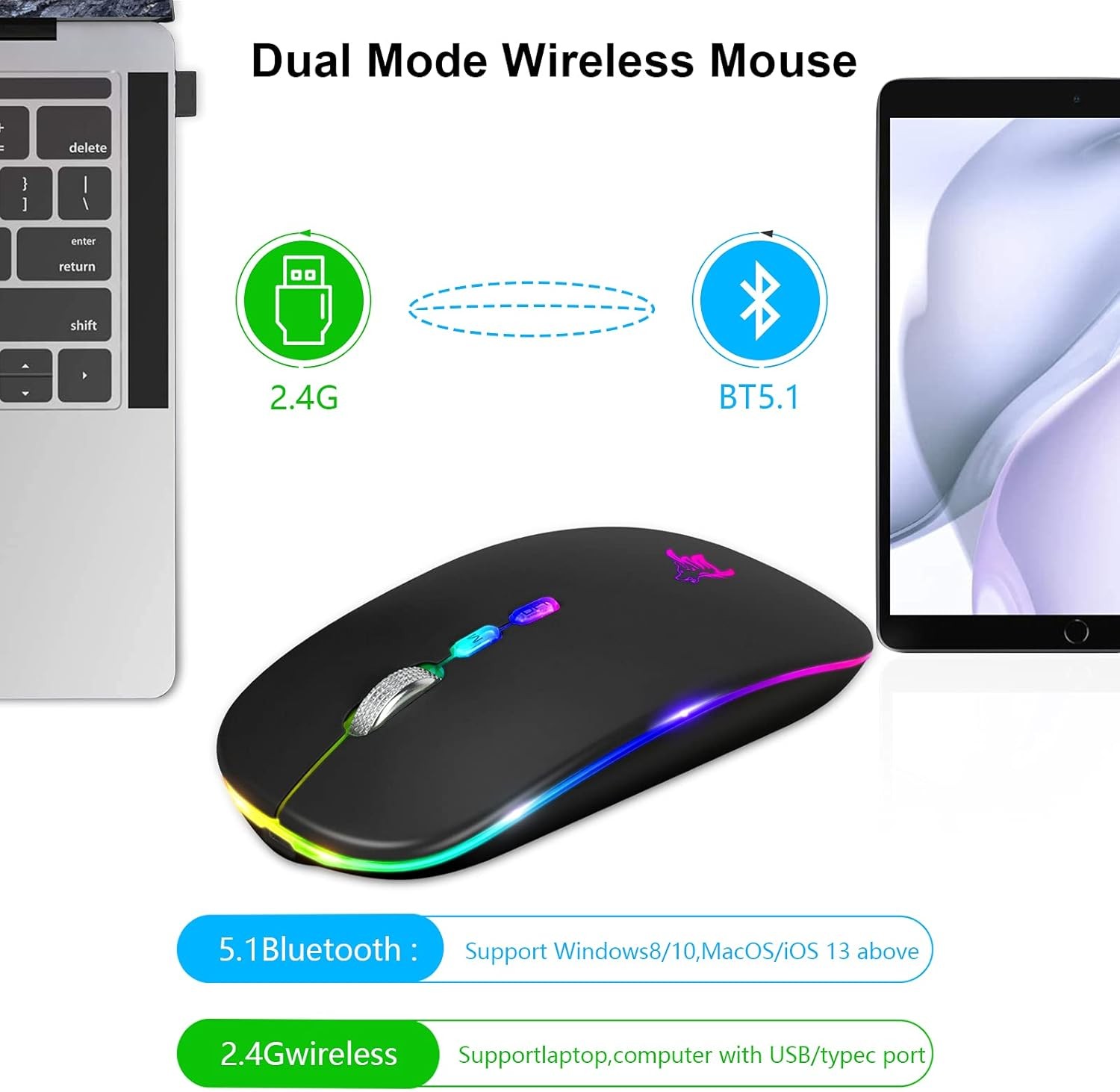 Rechargeable Silent Wireless Mouse