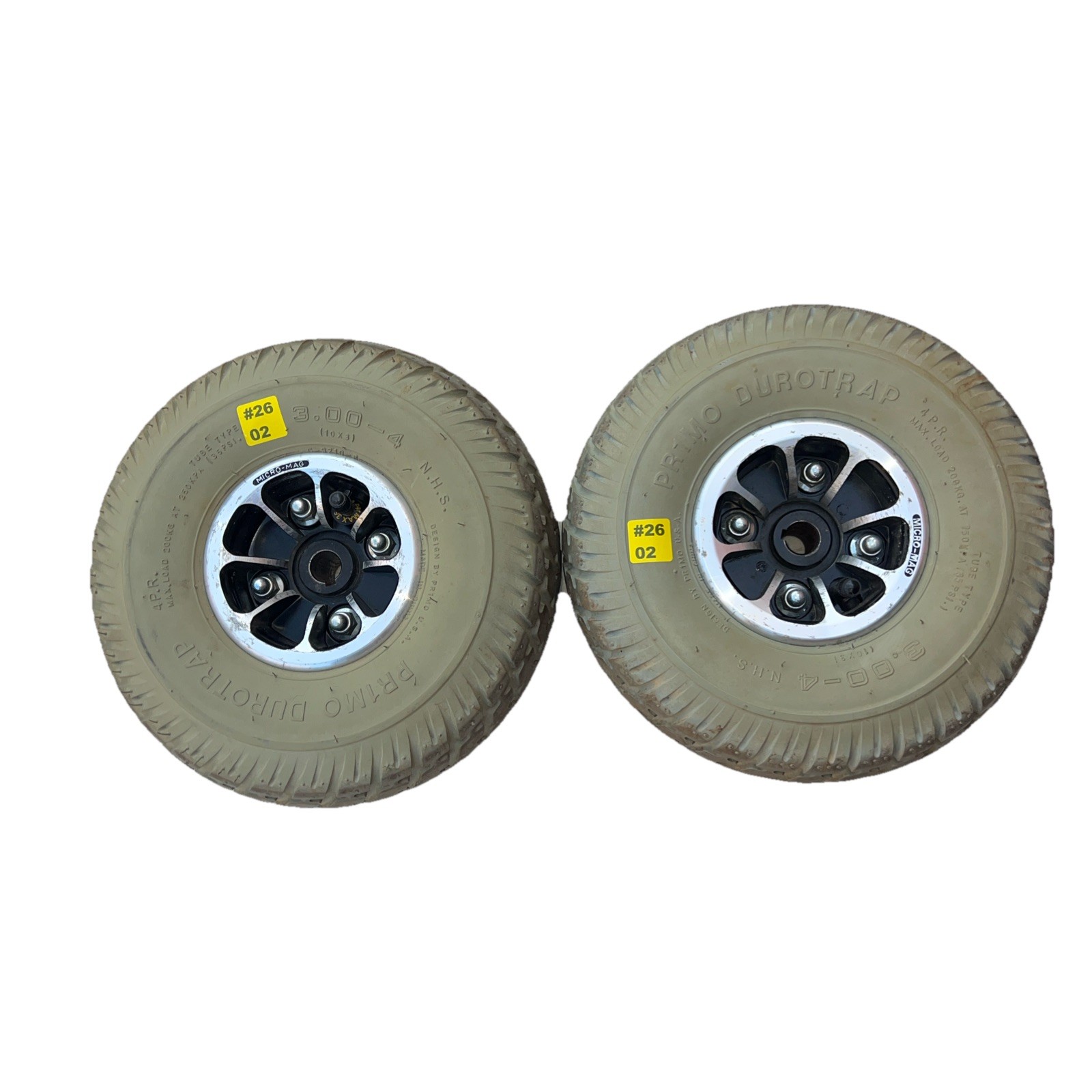 Drive Wheels Tires PAIR Pneumatic Air 10x3 Pride Jet 3 Power Chair Parts