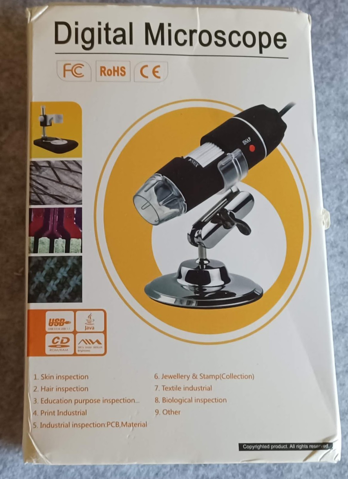 USB Digital Microscope 1000x for Computer Tablet Android Phone Windows Apple