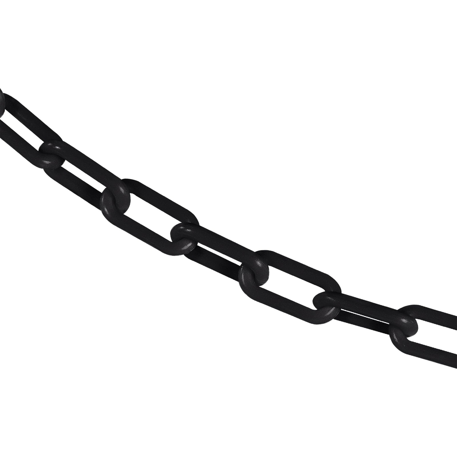 Plastic Barrier Chain Black 1.5 Inch Link 25 Foot Safety Crowd Control
