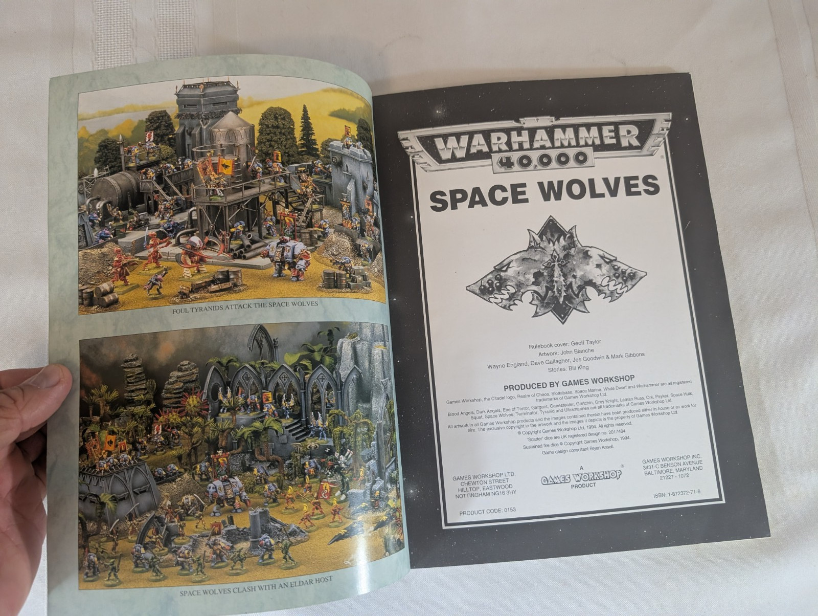 Warhammer 40k Space Wolves Codex Original 1994 Games Workshop EXC