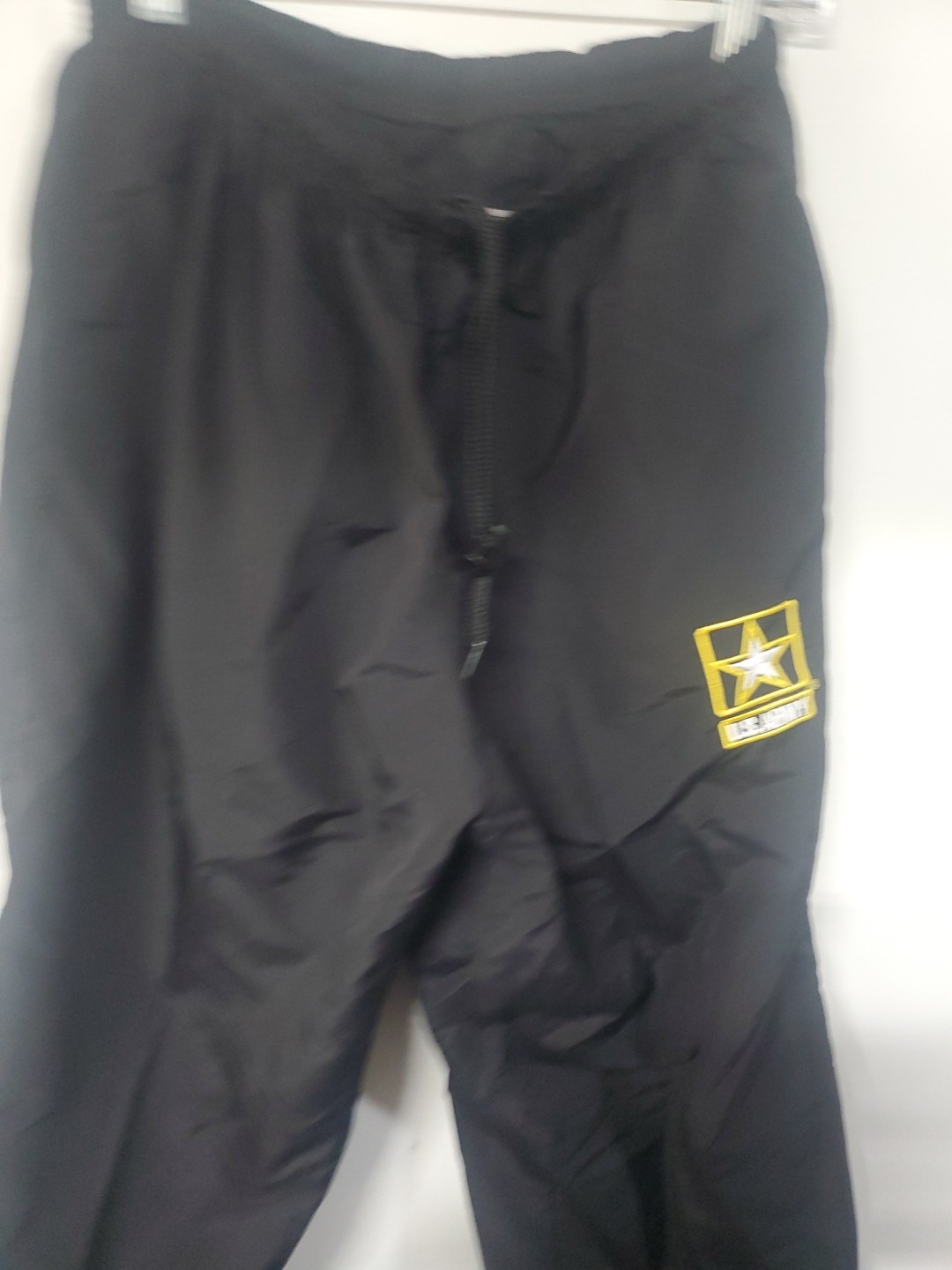 Army Physical Fitness Pants APFU Medium Regular Unisex PT Black Yellow