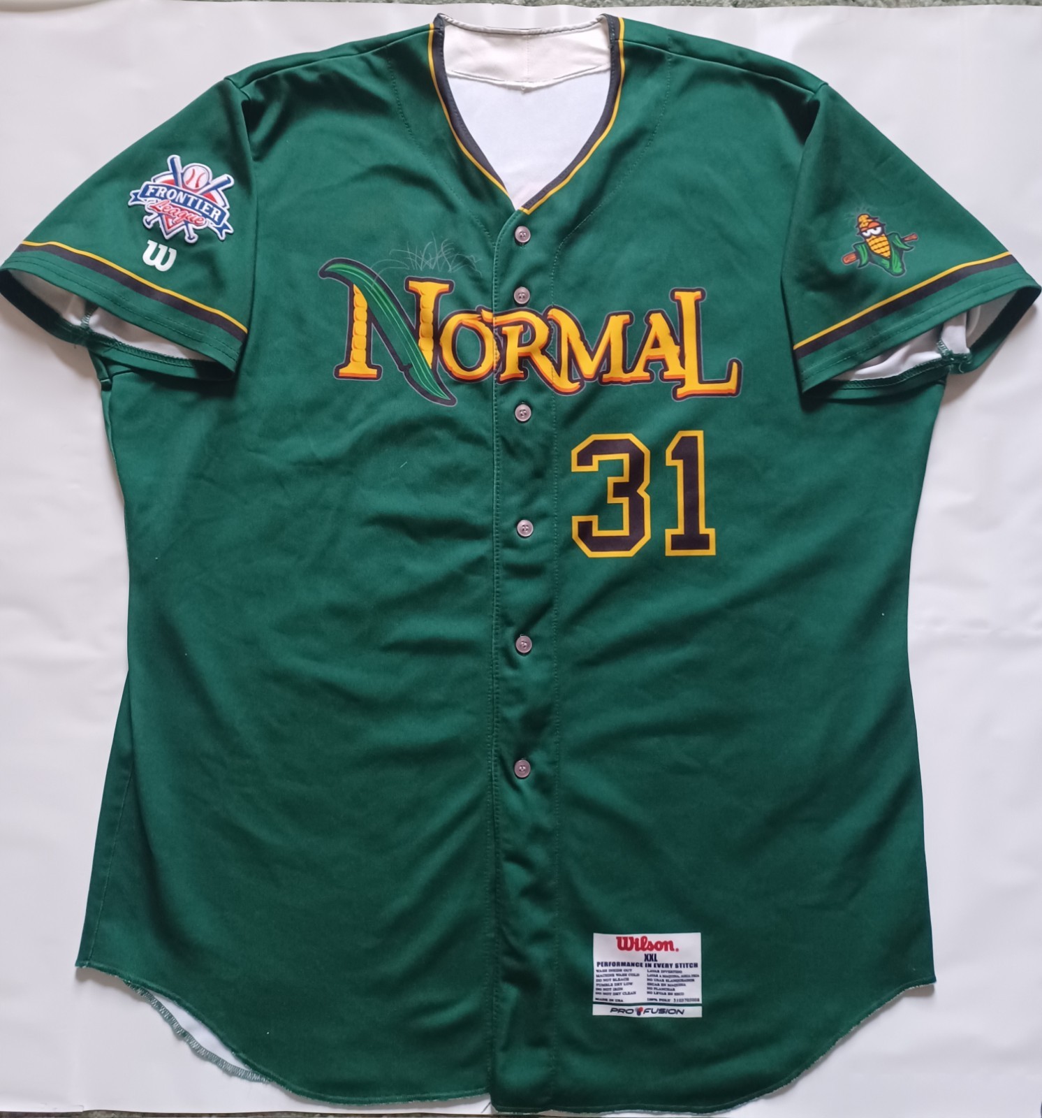 Normal Cornbelters Wilson Game Jersey Size XXL