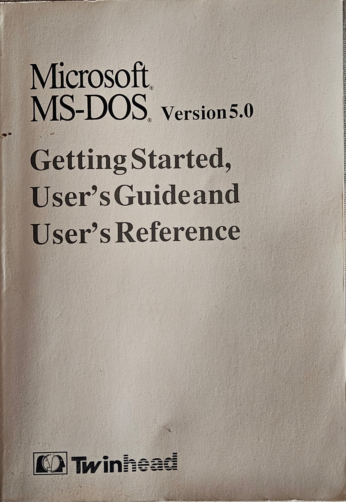 Microsoft MS-DOS Version 5.0 User's Guide/Reference Book 1991 - Twinhead 518pgs