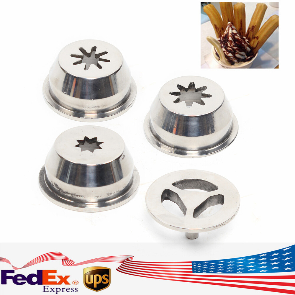 8/15/24mm 4 Churrera Churros Machine Nozzles Stainless Steel Fit Churro Maker