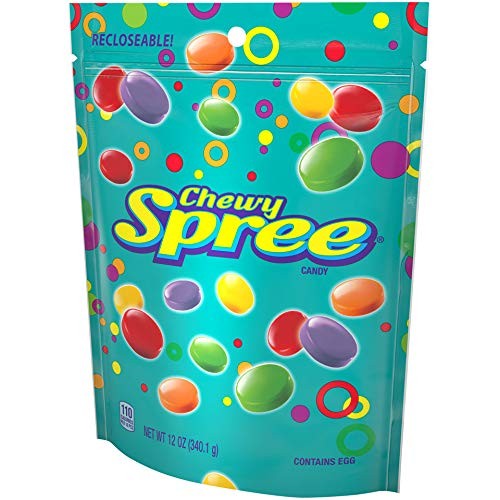 Wonka Spree Original Hard Candy, Resealable Bag, 12 Ounce Full Size, Assorted