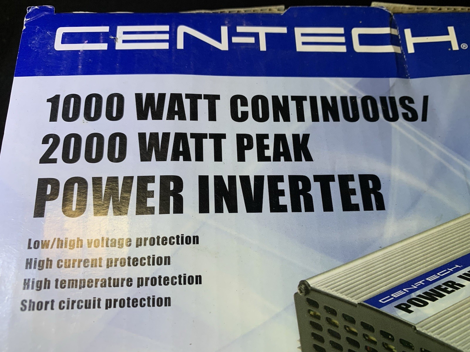 Cen-tech 1000 Watt Continuous 2000 Watt Peak Power Inverter NOB