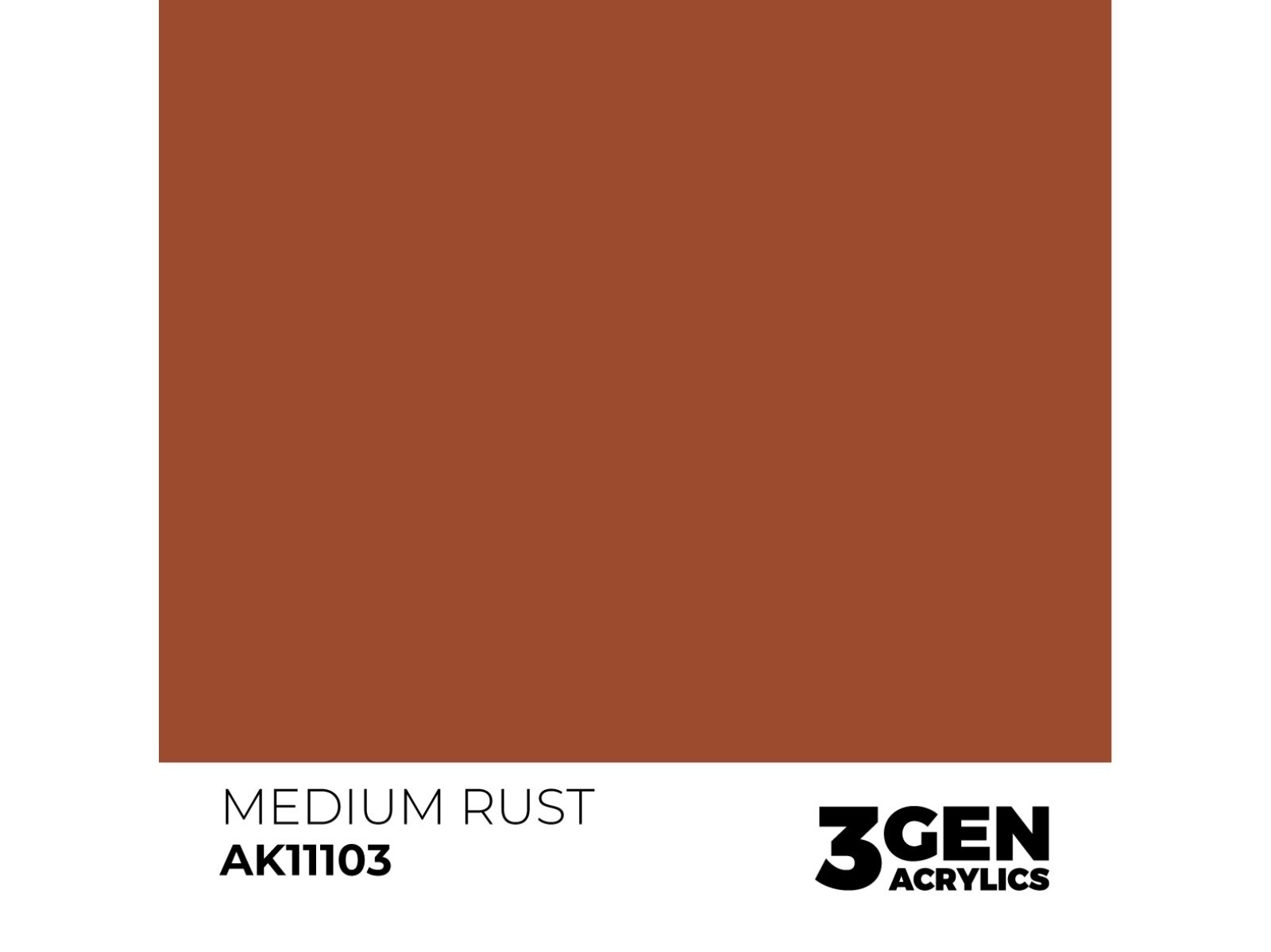 AK Interactive - Medium Rust - standard 3rd generation Acrylic paint, 17ml, AK11