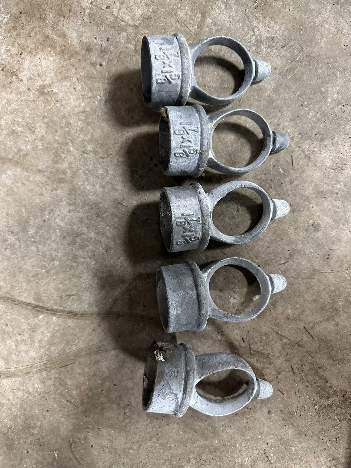 1 -7/8 X 1- 5/8 Galvanized Eye-Tops (Loop Caps) for Chain Link Fence - 5 Pack