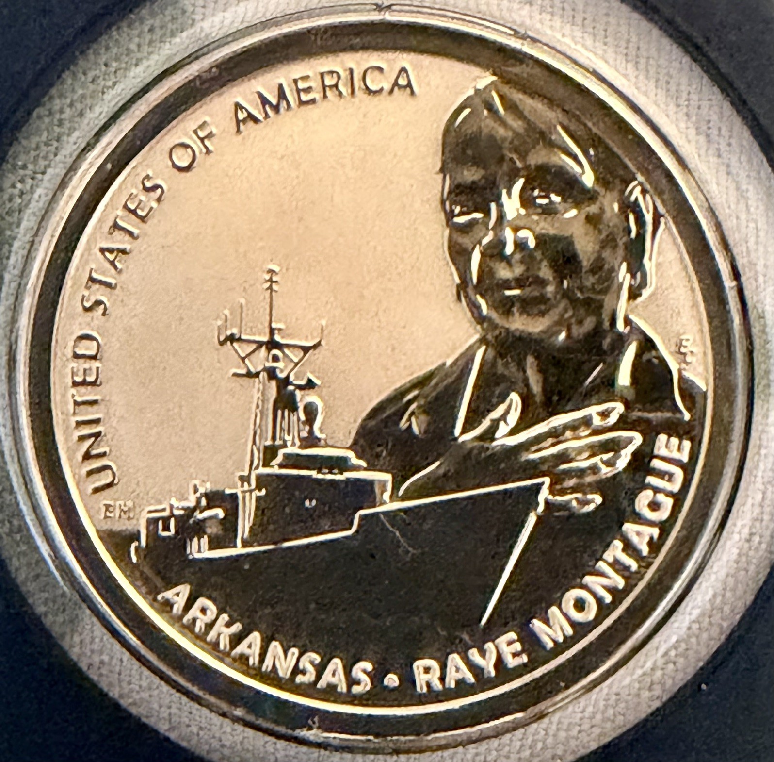 2025 S REVERSE PROOF ARKANSAS INNOVATION  $1.00 COIN.