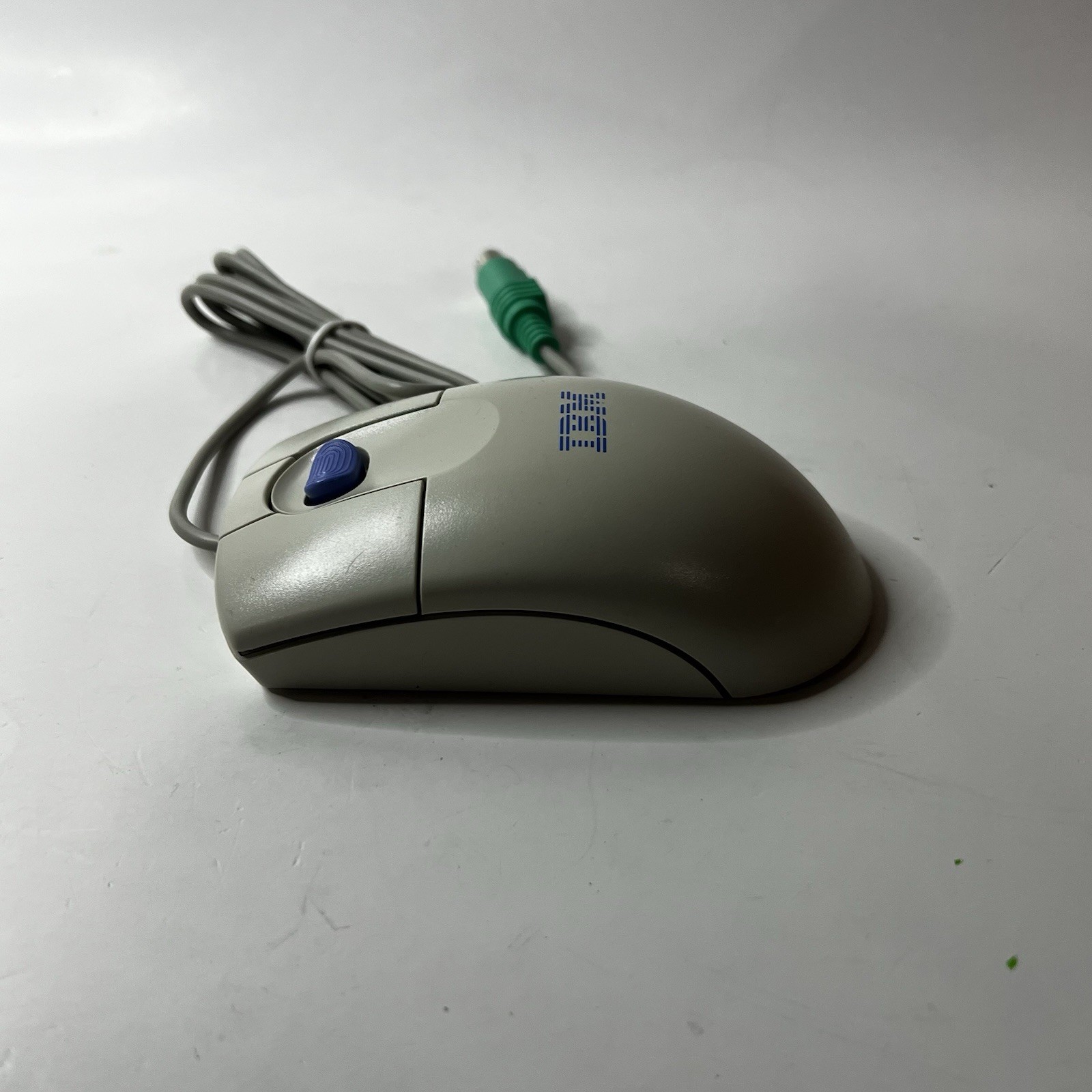Vintage IBM Mouse MO09K PS/2 ScrollPoint II Ball Retro PC ~ Tan