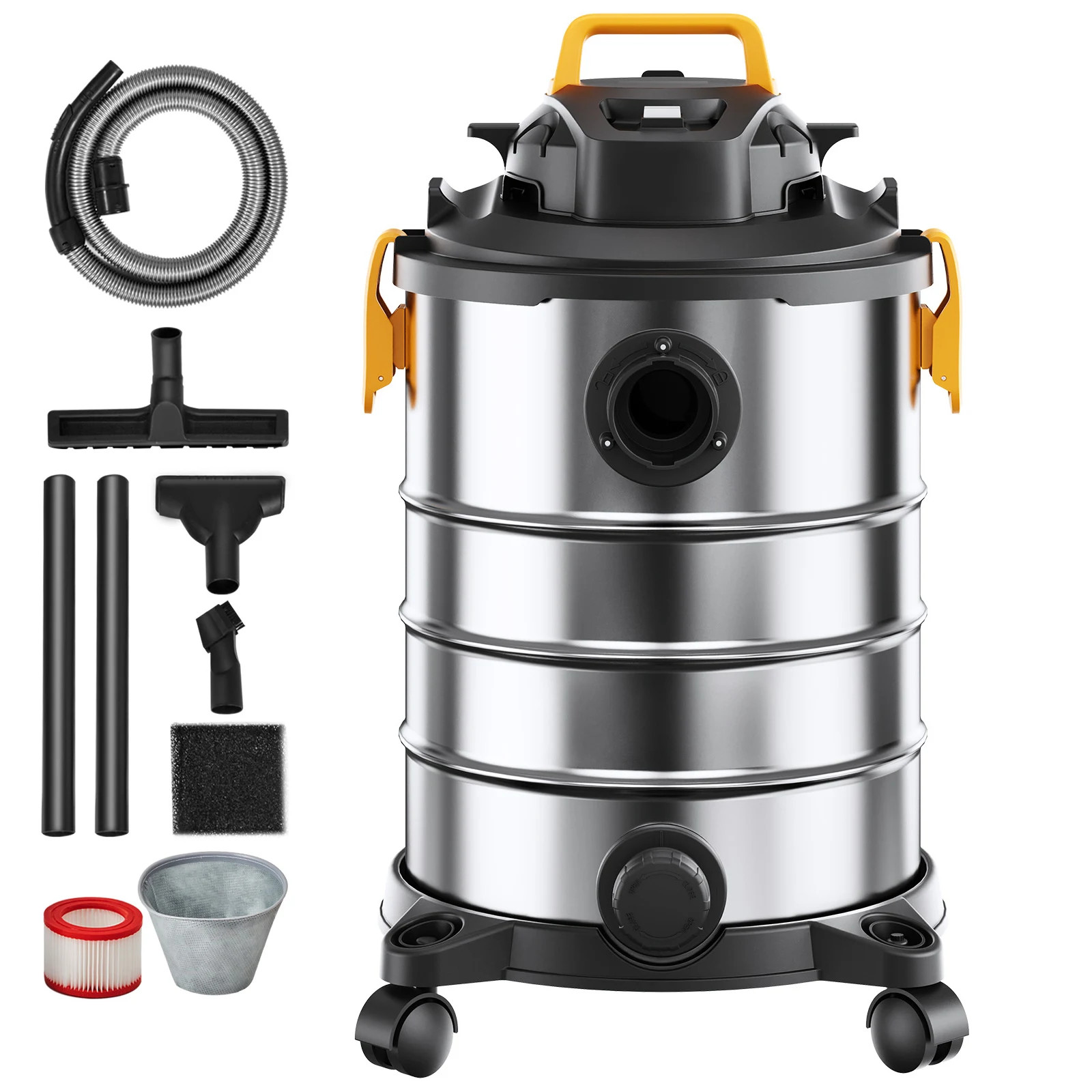 Stainless Steel Wet Dry Shop Vacuum Wet Dry Vac Powerful Suction Small Shop Vac