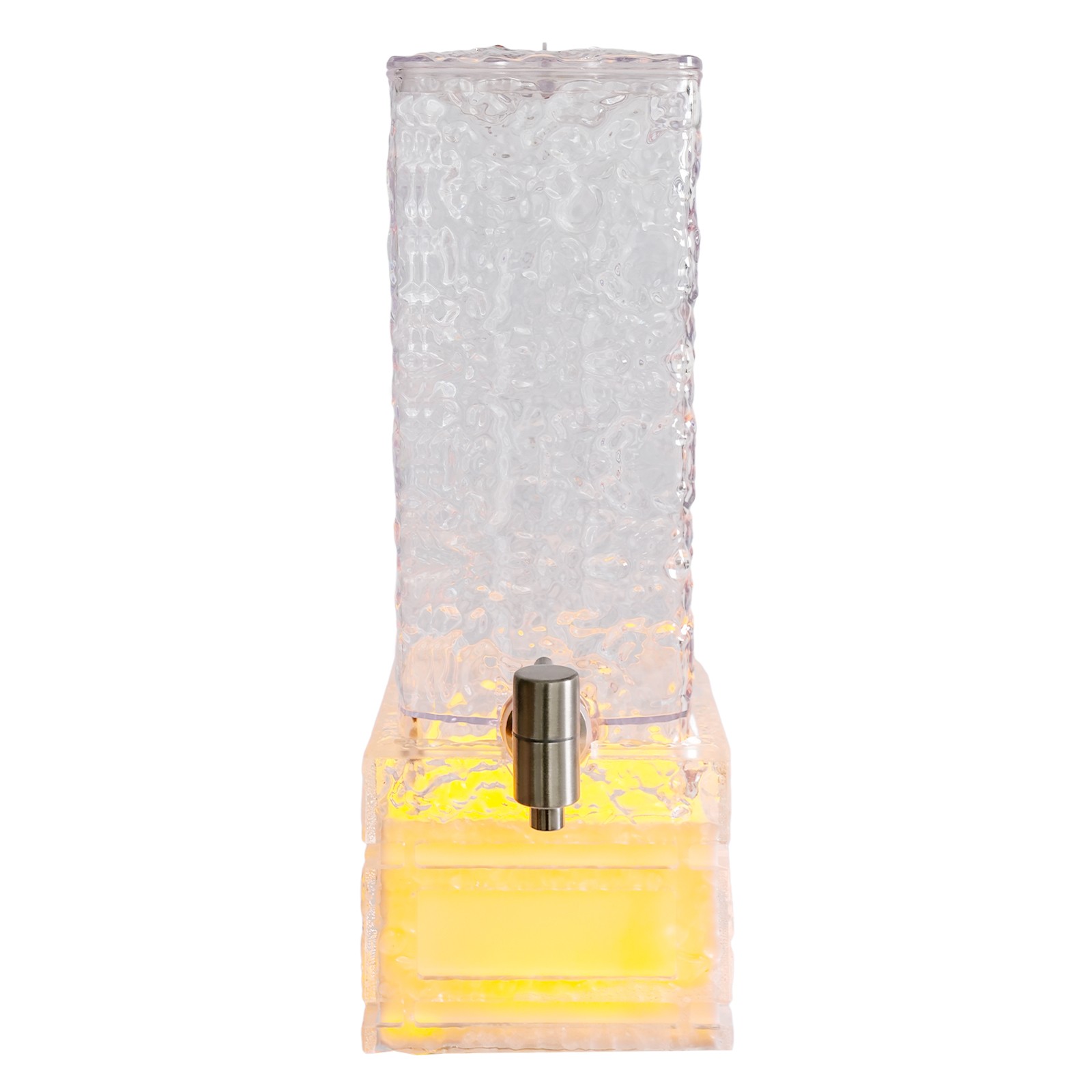 3L/0.79gal Party Beverage Dispenser Water Juice Drink Dispenser Gold LED Light