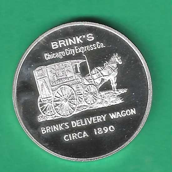 BRINK’S DELIVERY WAGON   .999 SILVER ROUND