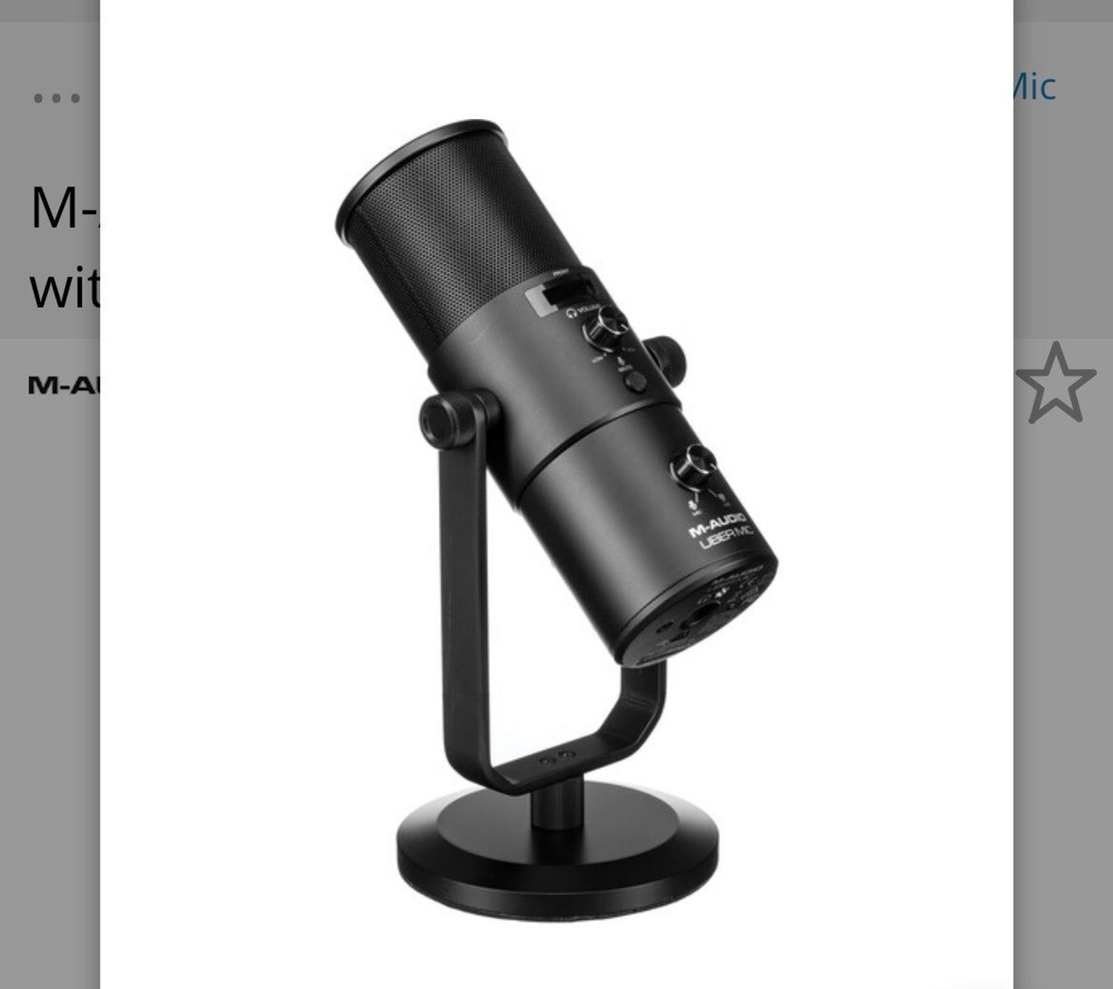 M-Audio Uber Mic USB Microphone with Headphone Output